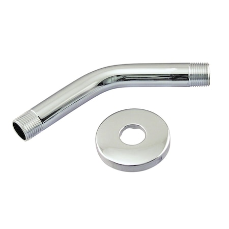 Westbrass 1/2" IPS x 6" Shower Arm in Polished Chrome D300-1-26